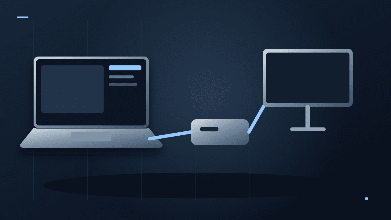 Original editorial illustration for USB-C Dock Charges Your Laptop but the Monitor Is Blank.